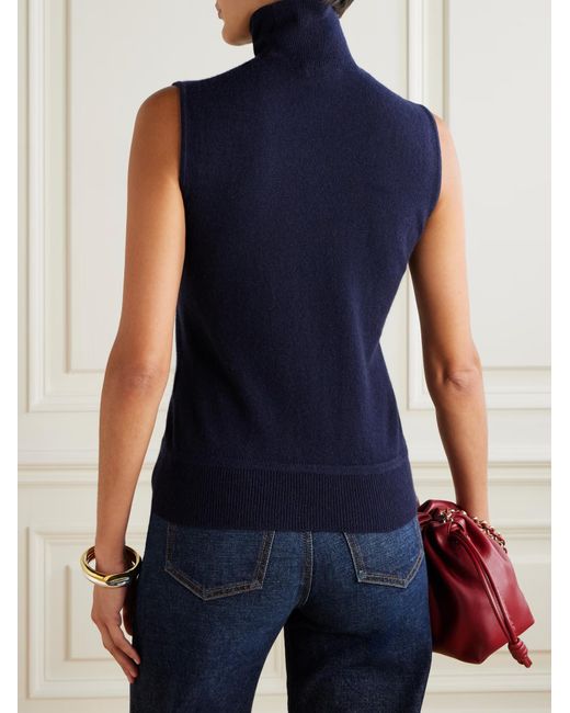 Bally Blue Cashmere Turtleneck Vest