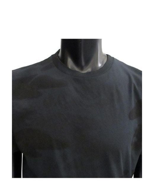 Hydrogen Black T-Shirt With Round Neck And Short Sleeves for men