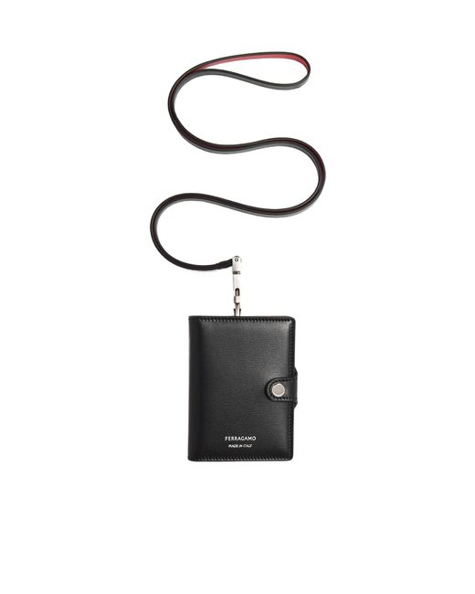 Ferragamo White Two-Tone Cardholder for men
