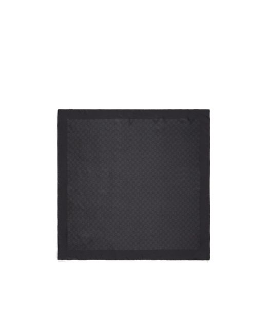 Gucci Black Gg Print Square Scarf