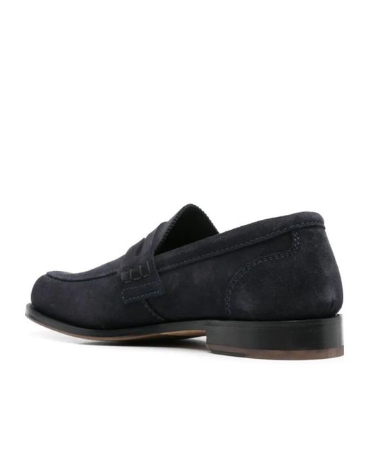 Tricker's Black Suede Loafers for men