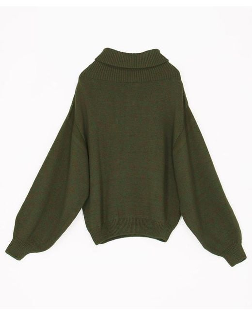 Baserange Green Turtleneck Sweater