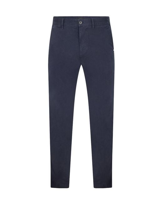 Boss Blue Solid Color Casual Trousers for men