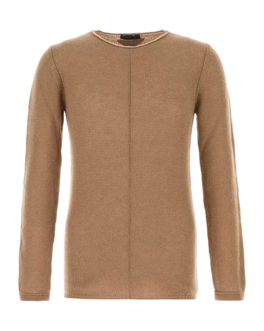Prada Brown Long-Sleeve Crewneck Knit Sweater for men
