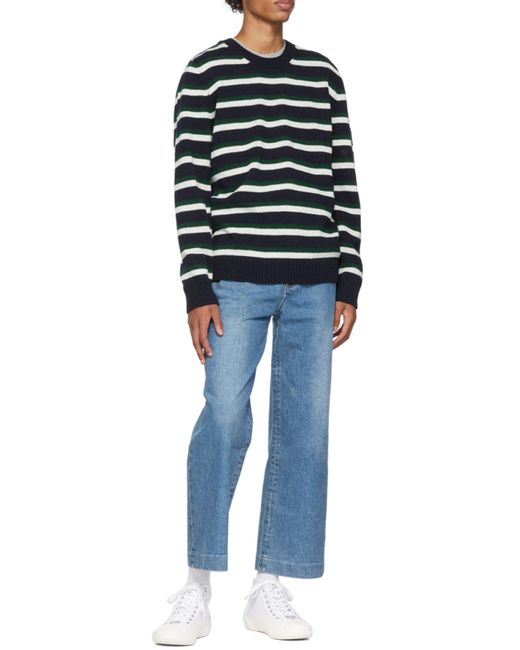 A.P.C. Blue Cropped Sailor Jeans