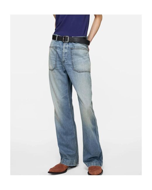 Acne Blue Denim Trousers for men