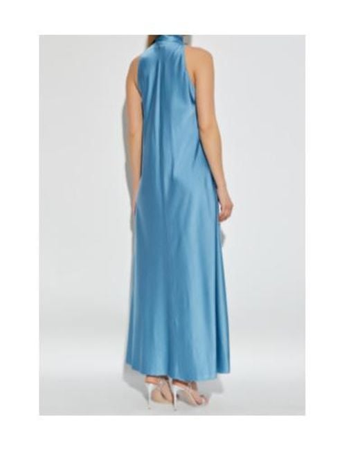 Forte Forte Women's Blue Bow-Neck Sleeveless Maxi Dress
