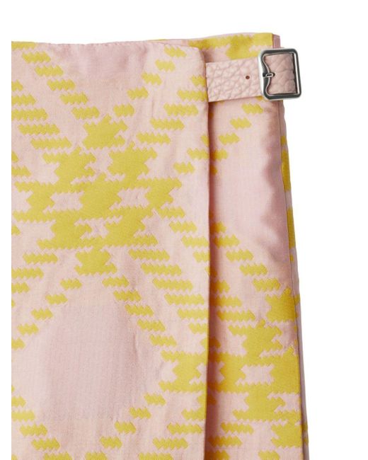 Burberry Multicolor Checked Pleated Mini Skirt