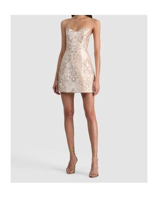 Alice + Olivia Natural Hallie Peekaboo Mini Dress