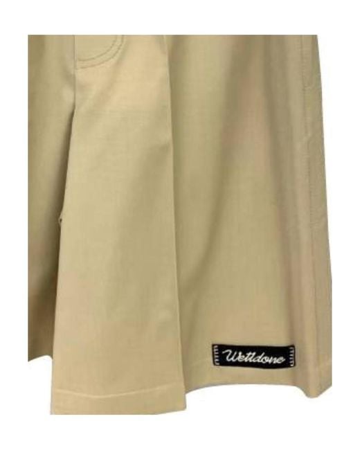 we11done Natural Logo Baggy Shorts