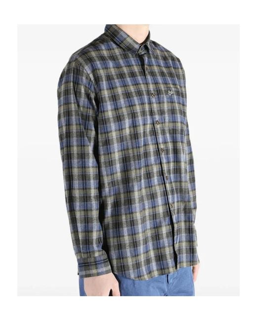 ERL Gray Relaxed Check Shirt for men