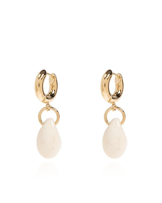 Isabel Marant Metallic Small Drop Hoop Earrings