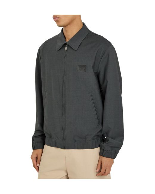 Dolce & Gabbana Gray Woolblend Jacket for men