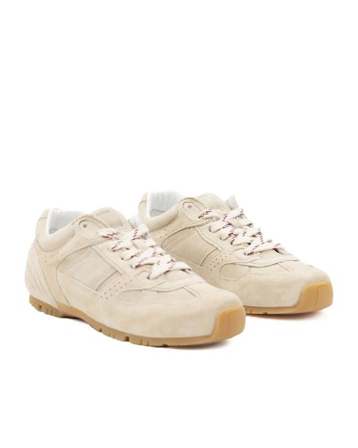 Alohas White Perforated Detailed Lace-Up Sneakers