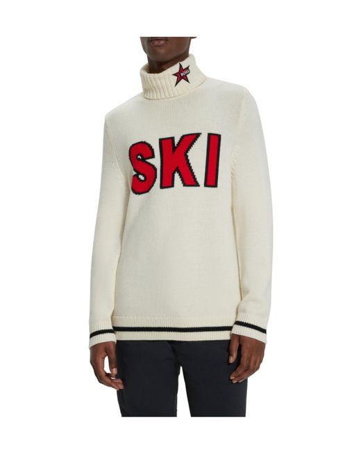 Boss White Simple Sweater for men