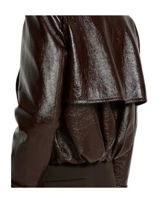 Gucci Brown Double-Breasted Leather Jacket for men
