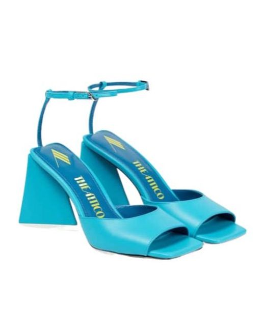 The Attico Blue Piper 85 Leather Sandals