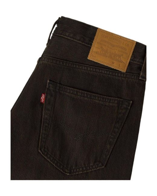 Levi's Black Logo Patch Straight-Leg Jeans for men