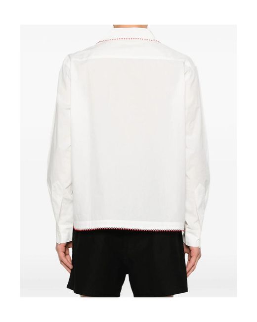 Bode White Long-Sleeved Shirt for men