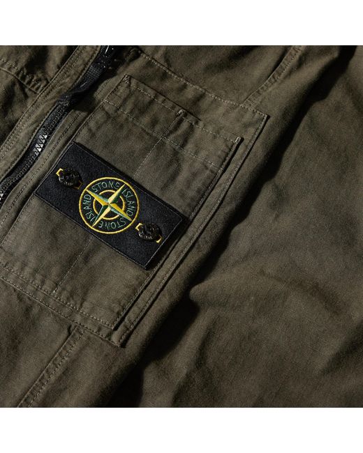 Stone Island Gray Army Straight Cargo Pants for men