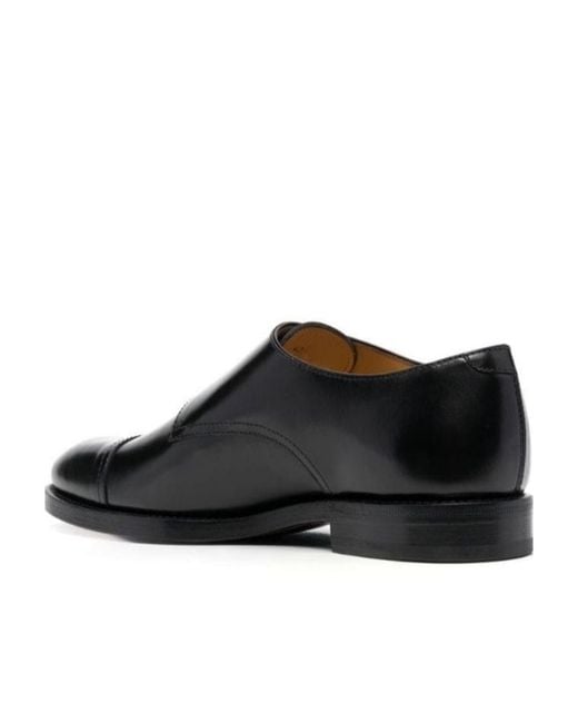Brunello Cucinelli Black Buckle-Fastened Monk Shoes for men