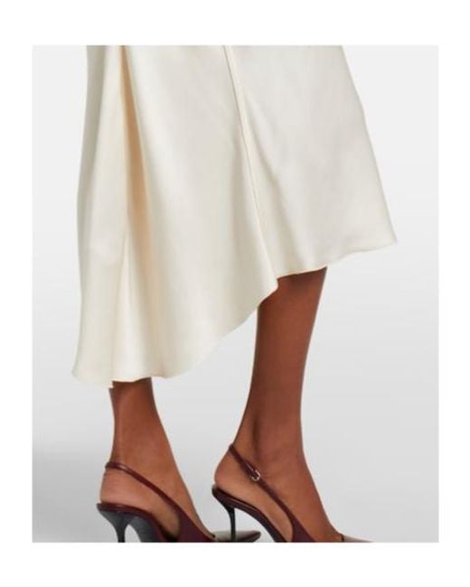 Victoria Beckham White Bela Midi Skirt