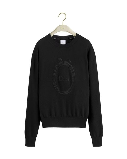 Dior Black Médaillon Embroidered Sweater