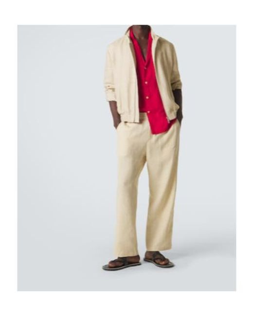 Kiton Pink Linen Shirt for men