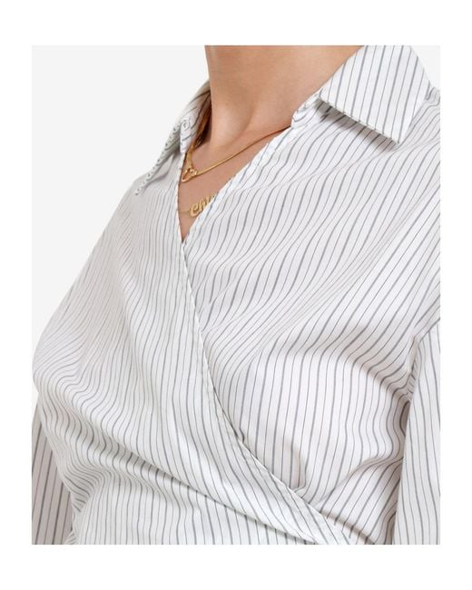 Semicouture White Striped Blouse