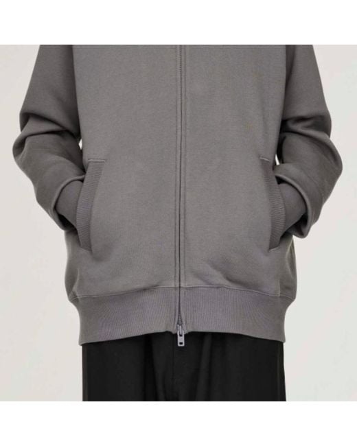 Y-3 Gray Zip-Up Bomber Jacket for men