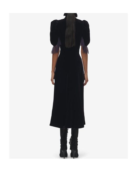 alexander mcqueen black velvet dress Embroidered Velour Slip-on Dress Shoes
