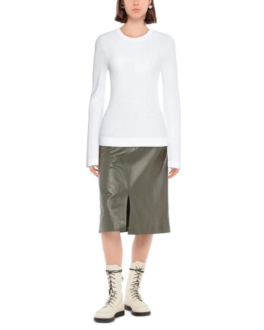 Dolce & Gabbana White Solid Lightweight Knit Sweater