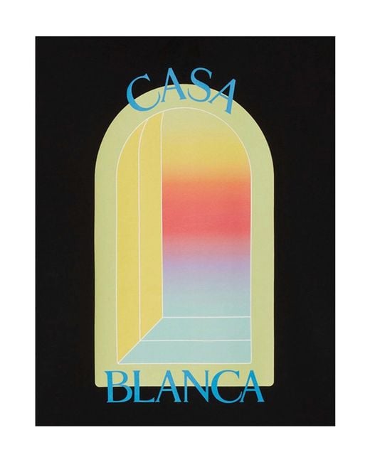 Casablanca Black Logo Printed Crewneck T-Shirt for men