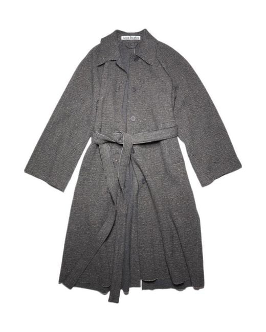 Acne Gray Girdle Coat