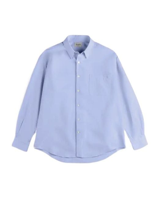 Tod's Blue Long-Sleeved Shirt for men