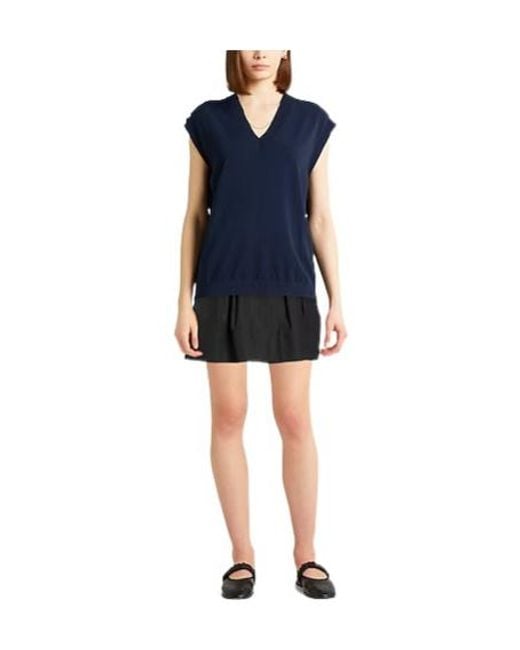 Max Mara Black Minimal Solid Flared Skirt