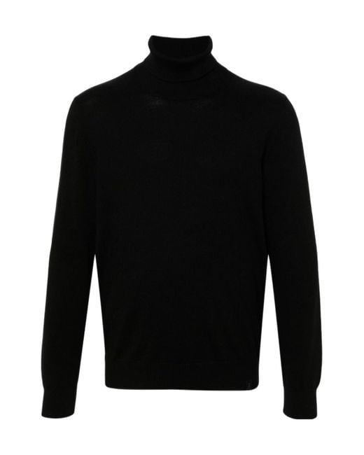 Fay Black Dolcevita Roll-Neck Long-Sleeved Jumper for men