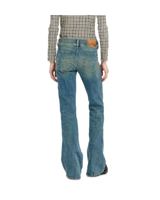DIESEL Blue Bootcut Jeans Low-Waist D-Hush