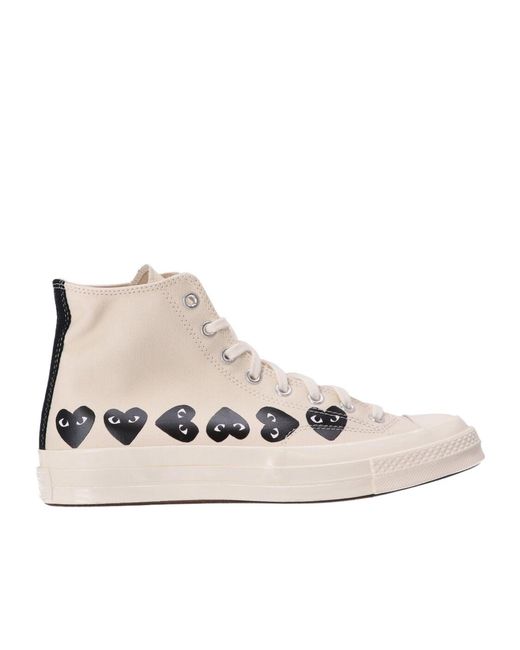 COMME DES GARÇONS PLAY Natural Comme Des Garçons Play X Converse Chuck High Top Sneakers for men