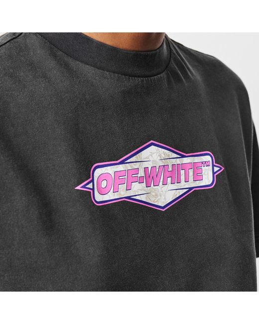 Off-White c/o Virgil Abloh Black Off Roses Wash Tee Ld51