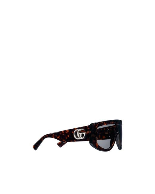 Gucci Black Eyewear Rectangular Frame Sunglasses