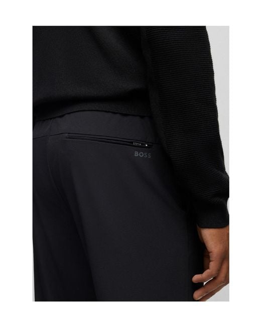 Boss Black Drawstring Casual Jogger Trousers for men