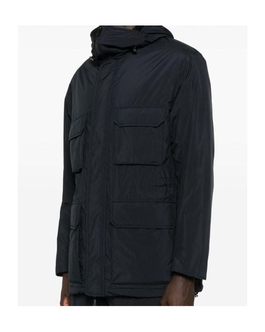 Emporio Armani Black Pocket Detailed Hooded Jacket for men