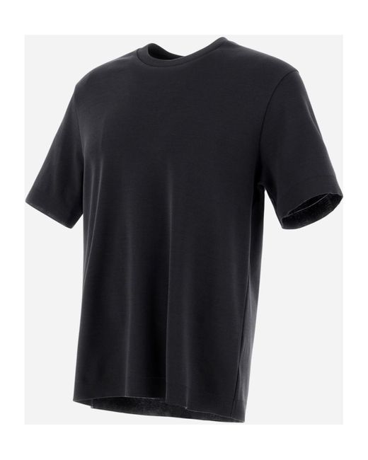 Herno Black Short-Sleeved Crewneck T-Shirt for men