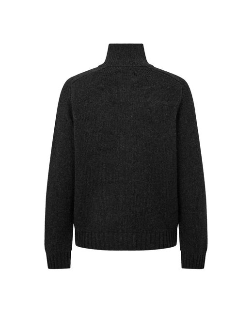 Tom Ford Black High Stand Collar Knit Cardigan for men