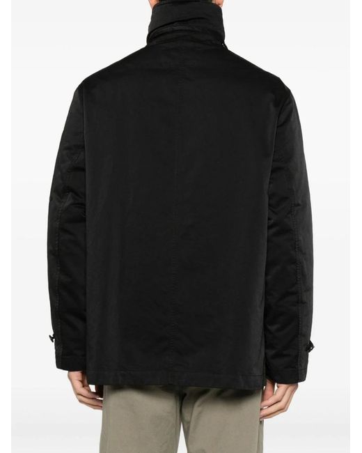 C P Company Black Buttoned Jacket for men