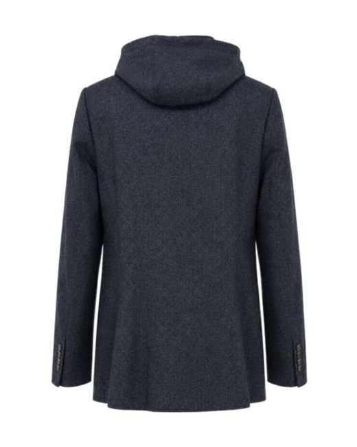 Eleventy Blue Long-Sleeve Casual Jacket