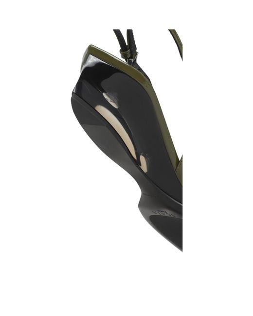 Alaïa Green Invisible Wedge Slingbacks