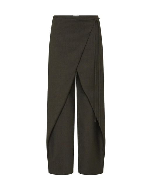 St. Agni Gray Piping Drawstring Casual Pants