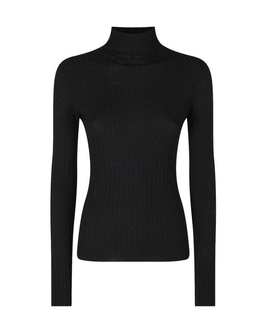Roberto Collina Black Turtleneck Sweater